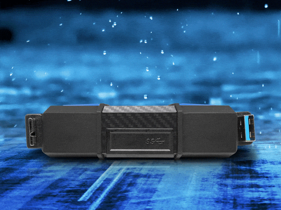 A motion picture showing the USB port cover rotates away and rotates back in place